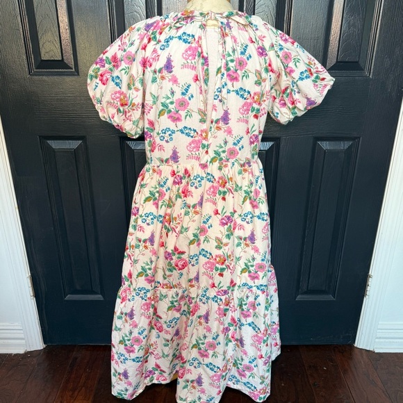 Moodie Floral Dress Puff Sleeves M - Picture 6 of 12